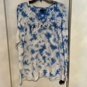 Friends Blue and White Tye Dye Long Sleeve Size 18/20